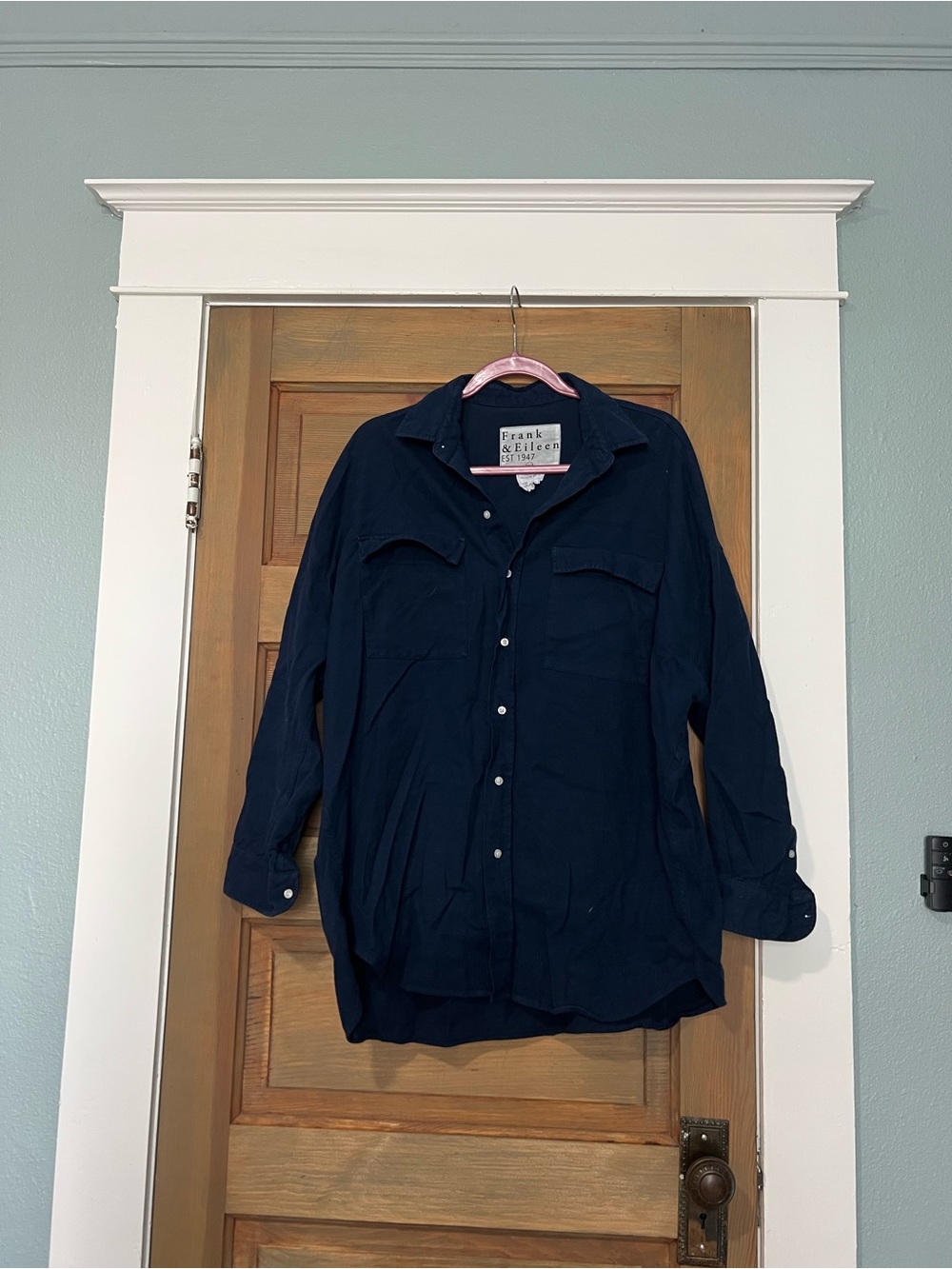 Frank & Eileen Women’s Navy Button-Up - Picture 3 of 5